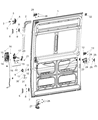 Diagram for Ram ProMaster 2500 Door Handle - 5RK14JXWAB