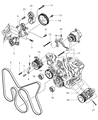 Diagram for 2004 Jeep Liberty Drive Belt - 5072437AB