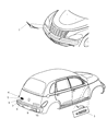 Diagram for Chrysler PT Cruiser Emblem - 5303620AA