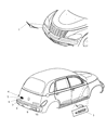 Diagram for 2004 Chrysler PT Cruiser Emblem - 5303620AA