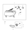 Diagram for Jeep Grand Cherokee Headlight - 68236109AB