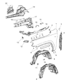 Diagram for 2017 Jeep Grand Cherokee Fender - 55369596AE