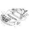 Diagram for Dodge Caravan Grille - 4857296AA