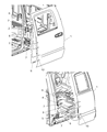 Diagram for 2006 Dodge Dakota Door Hinge - 55359758AA