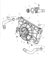 Diagram for 2003 Dodge Viper Thermostat Housing - 5037174AB