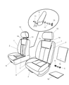 Diagram for 2005 Chrysler Town & Country Armrest - MW081D5