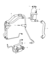 Diagram for 2007 Chrysler PT Cruiser Power Steering Hose - 4656964AF