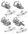 Diagram for 2004 Jeep Liberty Transmission Mount - 52059324AA