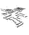 Diagram for Jeep Wrangler Floor Pan - 68003519AC
