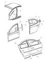 Diagram for 2002 Dodge Neon Door Moldings - QK60XGR