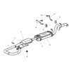 Diagram for 1997 Jeep Wrangler Exhaust Pipe - 52019241
