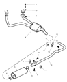 Diagram for Dodge Ram Wagon Exhaust Pipe - 52020076AB