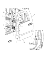 Diagram for Ram Dakota Door Hinge - 68038057AA