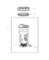 Diagram for 2001 Jeep Grand Cherokee Fuel Sending Unit - 5018056AB