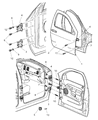 Diagram for Dodge Door Hinge - 55275631AB