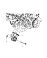 Diagram for Dodge Ram 1500 Engine Mount Bracket - 55398588AB