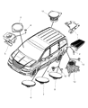 Diagram for 2010 Dodge Grand Caravan Car Speakers - 5107087AE