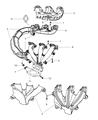 Diagram for Chrysler PT Cruiser Catalytic Converter Gasket - 4881012AC