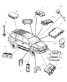 Diagram for 2007 Chrysler Aspen Air Bag Control Module - 56043319AF