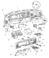 Diagram for 1997 Dodge Ram 1500 Cup Holder - 55115831