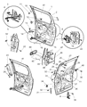 Diagram for 2003 Chrysler Voyager Door Latch Assembly - 5019050AC