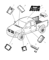 Diagram for Dodge Ram 3500 Air Bag Control Module - 56043714AB