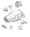 Diagram for Chrysler PT Cruiser Air Bag Control Module - 5084006AK