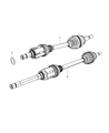 Diagram for 2015 Jeep Grand Cherokee Axle Shaft - R4578885AC