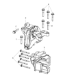 Diagram for Dodge Dart Engine Mount Bracket - 4627593AA