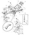 Diagram for 2002 Dodge Caravan Steering Column Cover - RG55WL8AB