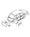 Diagram for 2003 Chrysler PT Cruiser Door Moldings - WT49AAAAB