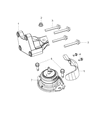 Diagram for Mopar Engine Mount Bracket - 68252523AA