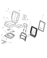 Diagram for 2005 Chrysler Pacifica Armrest - YM671DVAA