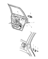 Diagram for 2005 Jeep Grand Cherokee Door Latch Assembly - 55394234AD