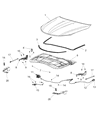 Diagram for Mopar Hood Cable - 68110055AB