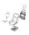 Diagram for 2014 Chrysler 200 Seat Cushion - 68102012AA