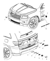 Diagram for 2013 Jeep Grand Cherokee Emblem - 55157095AD