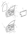 Diagram for 2003 Dodge Durango Door Seal - 55257473AE