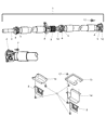 Diagram for 2006 Dodge Ram 2500 Driveshaft Center Support Bearing - 5183094AB