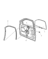 Diagram for 2002 Jeep Liberty Window Run - 55235874AC