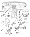 Diagram for Chrysler Crossfire Hazard Warning Switch - 5102614AA