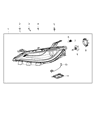 Diagram for Chrysler 200 Headlight - 68110249AD