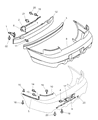 Diagram for 2000 Dodge Avenger Bumper - MR296449