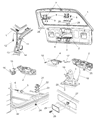 Diagram for Jeep Cherokee Trunk Lid Lift Support - 55076208AB