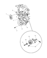 Diagram for 1997 Chrysler Town & Country Water Pump Pulley - 4612172