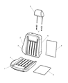 Diagram for Chrysler Aspen Seat Cover - 1FQ261D1AA