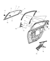 Diagram for Chrysler LHS Door Moldings - 4805528AC