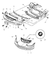 Diagram for 2000 Chrysler Town & Country Grille - 4676928