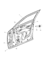 Diagram for 2005 Chrysler 300 Door Hinge - 5065038AC