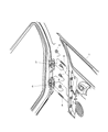 Diagram for 2003 Dodge Dakota Door Hinge - 55257206AB